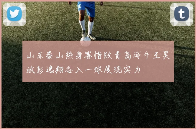 山东泰山热身赛惜败青岛海牛王昊斌彭逸翔各入一球展现实力